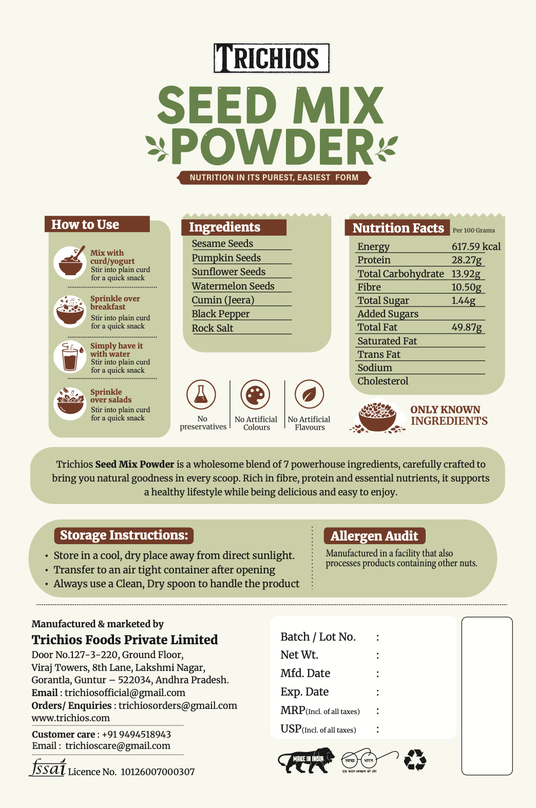 Seed Mix Powder